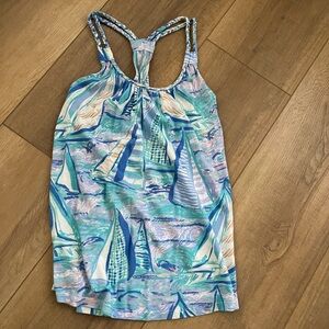 Lilly Pulitzer Multicolor Sailboat Print Tank Top